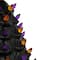 14.75" Black LED Ceramic Halloween Tree with Pumpkin